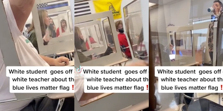 student-berates-teacher-blue-lives-matter-flag