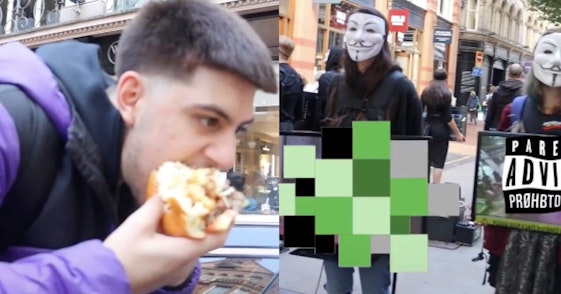 Dude Eats ‘World’s Biggest Burger’ In Front Of Vegan Protestors In Viral Video