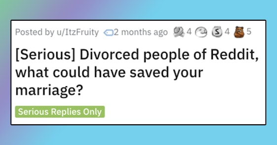 divorced people save marriage